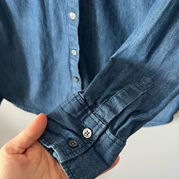 Ann Taylor Women's Denim Button-Down Shirt - Picture 4 of 5